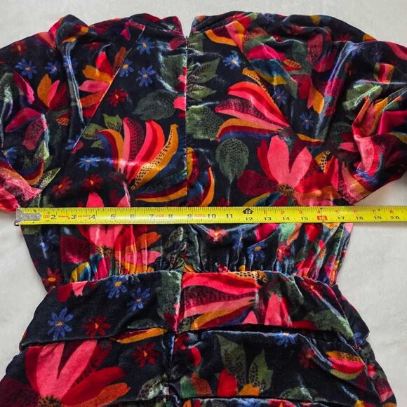 S Farm Rio x Anthropologie Banana Sky velvet mini dress (with flaw) - Picture 11 of 14